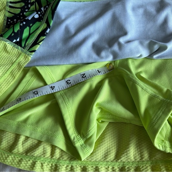 Fila Neon Green butterfly Athletic Golfing Skirt with Shorts - Picture 9 of 9